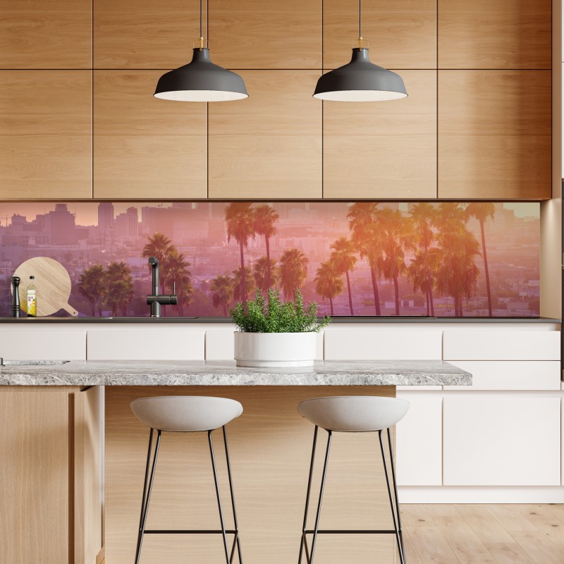 Repositionierbarer Aufkleber sonnige Porto ufer-skyline im goldenen licht – Wallnifity®