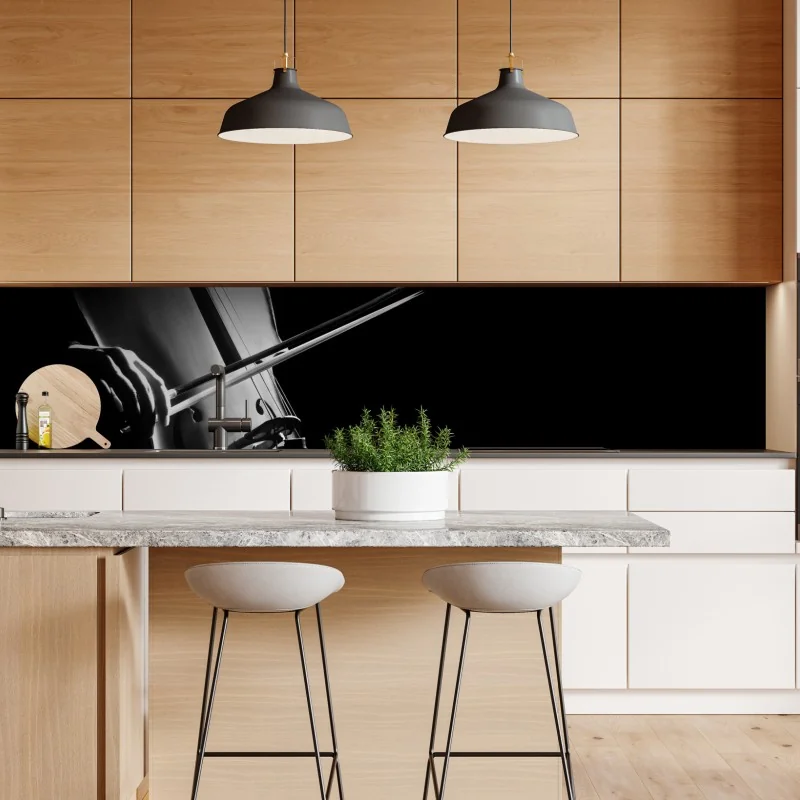 Repositionierbarer Aufkleber elegantes cello in monochrom – Wallnifity® Repositionierbarer Aufkleber elegantes cello in monochrom – Wallnifity®