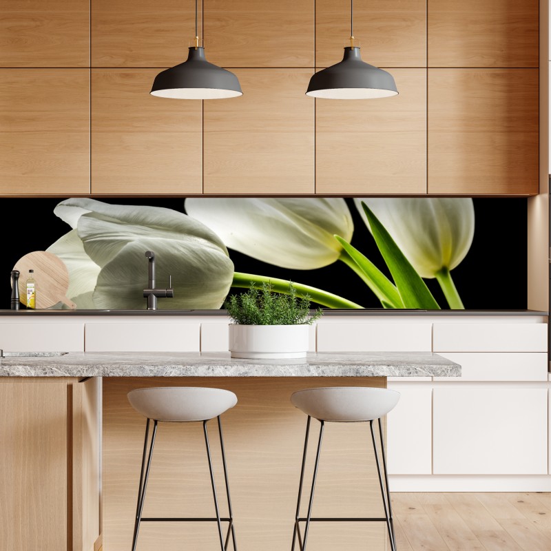 Repositionierbarer Aufkleber zartes korallenfarbenes blumenmuster – Wallnifity®