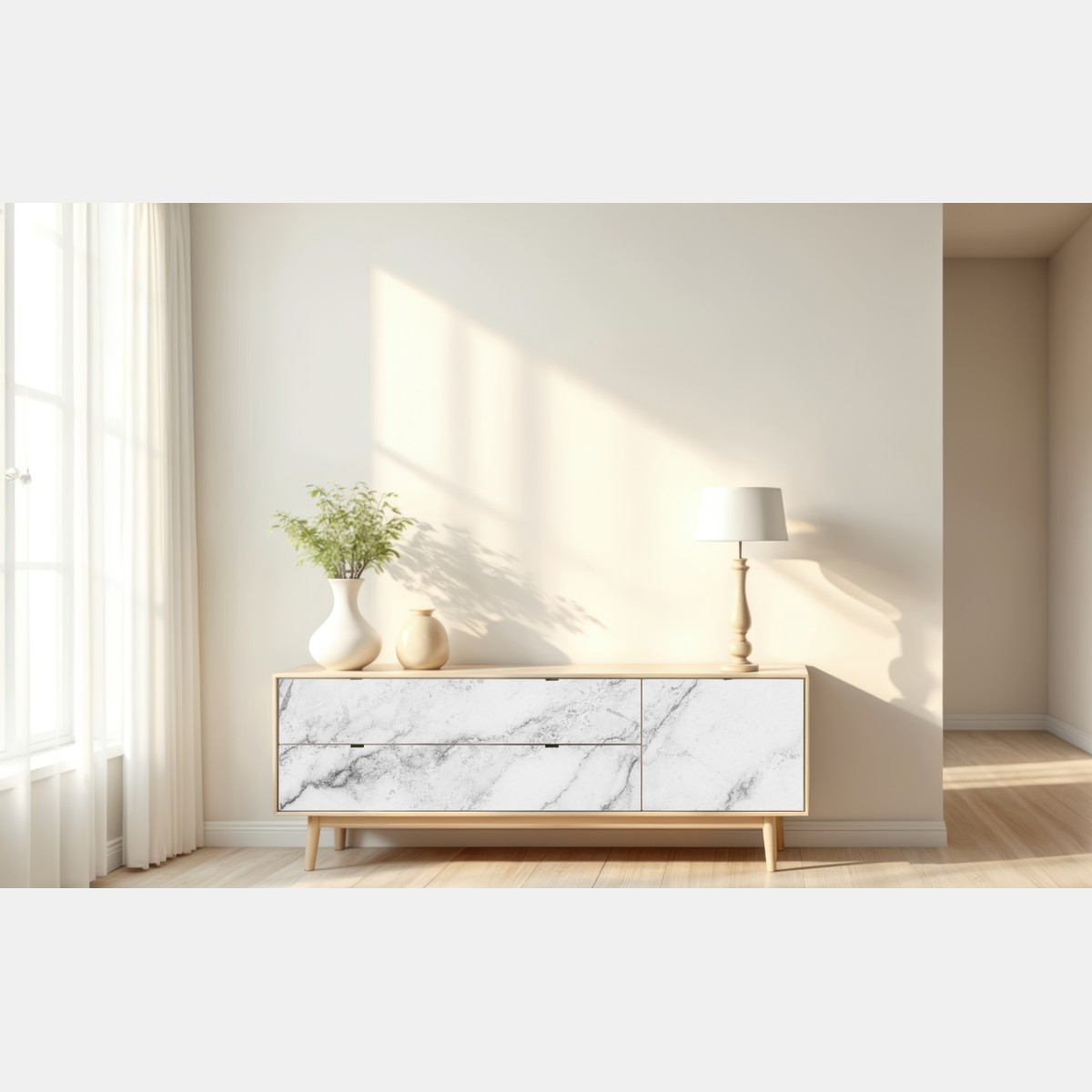 Repositionierbarer Aufkleber weiße marmortextur mit grauen adern – Wallnifity® Repositionierbarer Aufkleber weiße marmortextur mit grauen adern – Wallnifity®