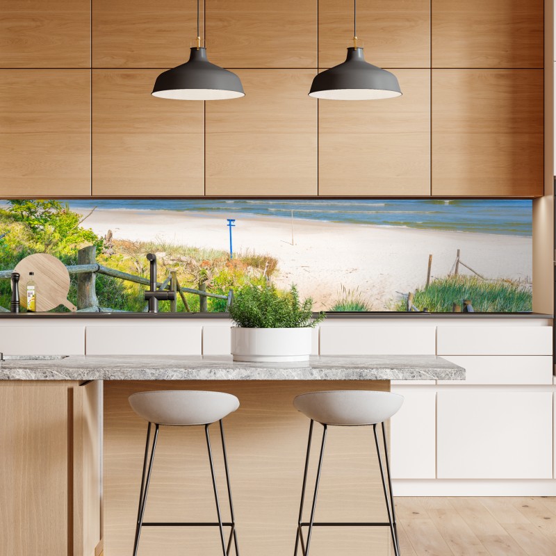 Repositionierbarer Aufkleber goldene linien berglandschaft auf dunkelblauem hintergrund – Wallnifity®
