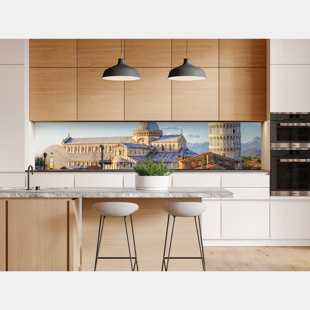 Repositionierbarer Aufkleber sonnenbeschienener blick auf den dom von Pisa und den schiefen turm – Wallnifity® Repositionierbarer Aufkleber sonnenbeschienener blick auf den dom von Pisa und den schiefen turm – Wallnifity®