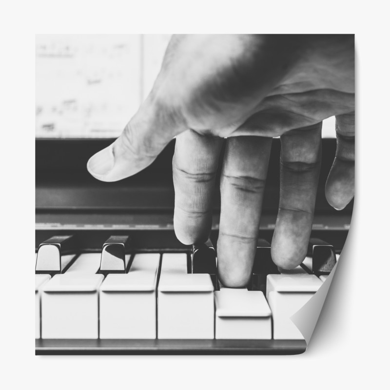 Repositionierbarer Aufkleber hände am gitarrenhals – Wallnifity®
