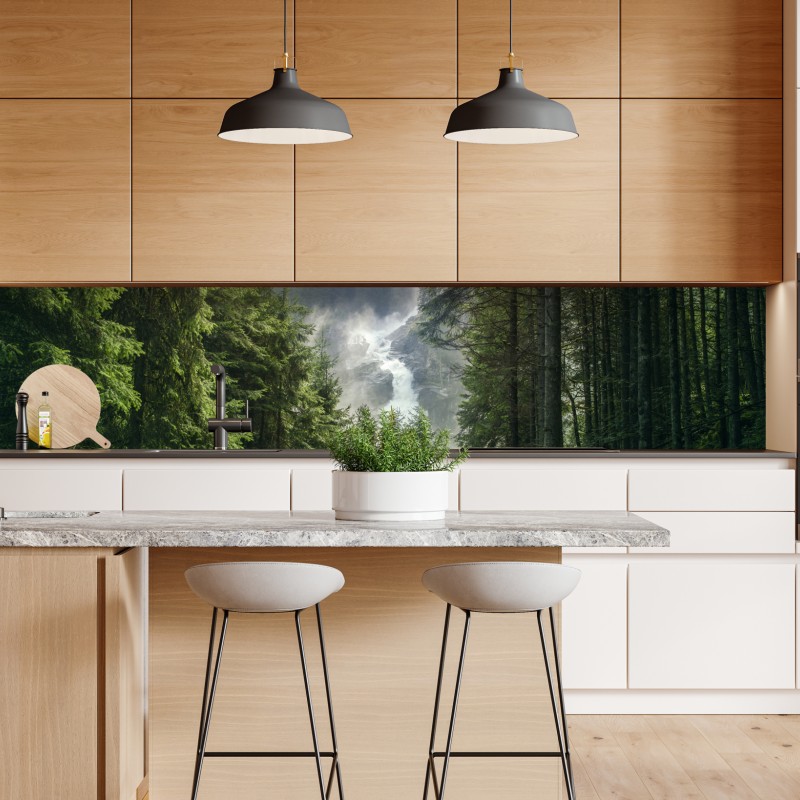 Repositionierbarer Aufkleber goldenes blatt auf schwarzem hintergrund – Wallnifity®