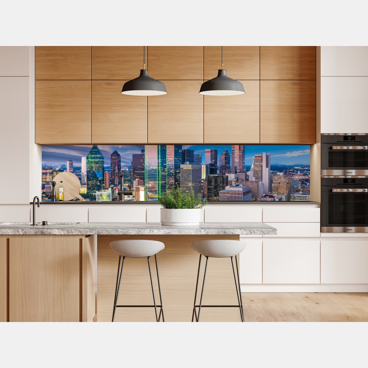 Repositionierbarer Aufkleber Dallas skyline bei sonnenuntergang – Wallnifity® Repositionierbarer Aufkleber Dallas skyline bei sonnenuntergang – Wallnifity®