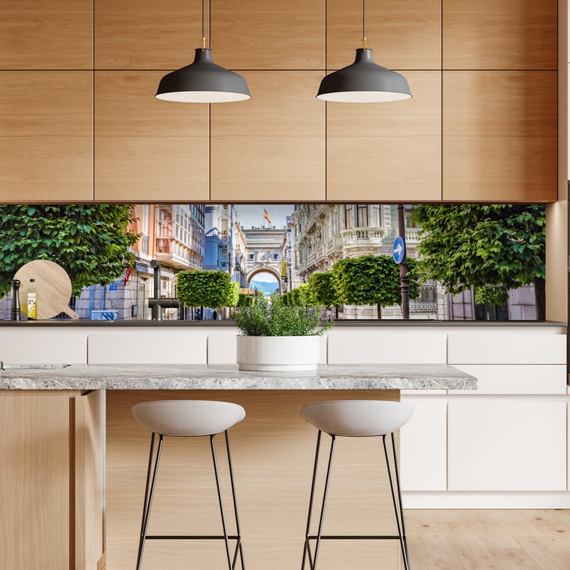 Repositionierbarer Aufkleber gewundene straße durch die berge – Wallnifity®