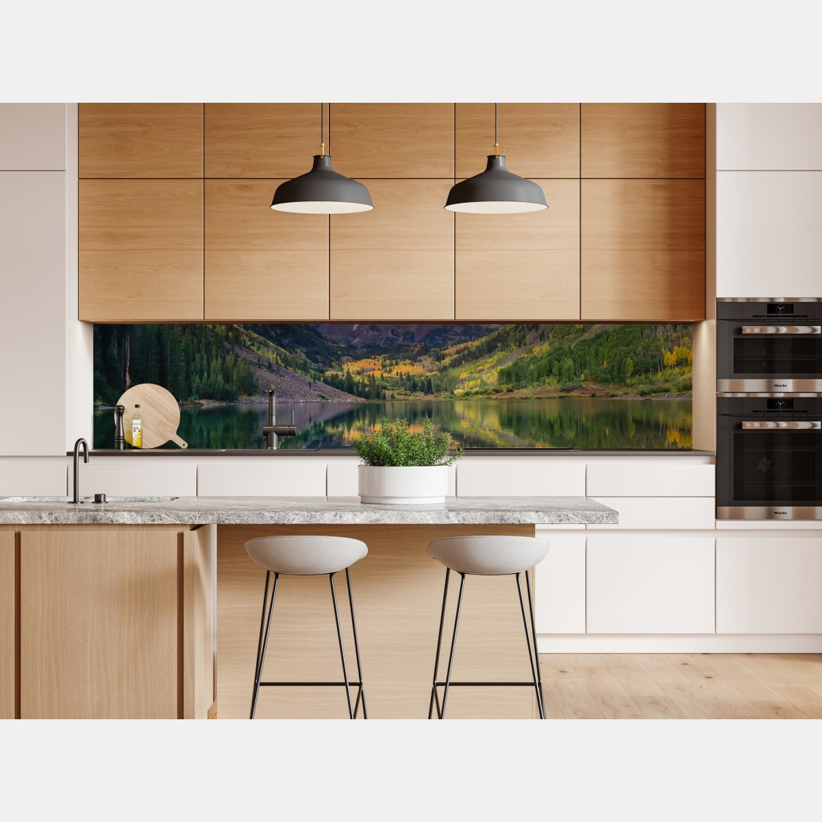 Repositionierbarer Aufkleber sonnenaufgang bei Maroon Bells – Wallnifity® Repositionierbarer Aufkleber sonnenaufgang bei Maroon Bells – Wallnifity®