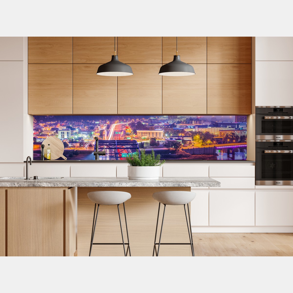 Repositionierbarer Aufkleber Charleston skyline bei dämmerung – Wallnifity® Repositionierbarer Aufkleber Charleston skyline bei dämmerung – Wallnifity®