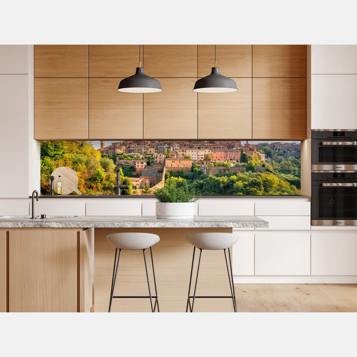 Repositionierbarer Aufkleber Siena stadtpanorama, Italien – Wallnifity® Repositionierbarer Aufkleber Siena stadtpanorama, Italien – Wallnifity®