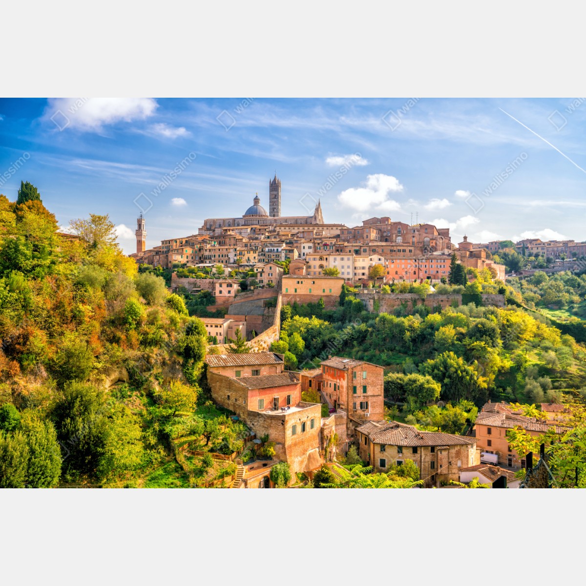 Repositionierbarer Aufkleber Siena stadtpanorama, Italien – Wallnifity® Repositionierbarer Aufkleber Siena stadtpanorama, Italien – Wallnifity®