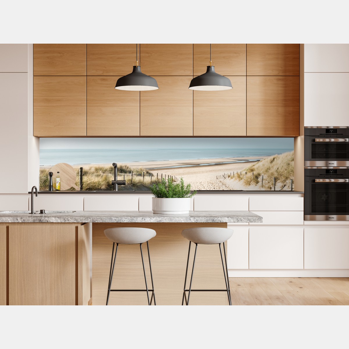 Repositionierbarer Aufkleber sanddünen und ruhige Nordsee bei Noordwijk – Wallnifity® Repositionierbarer Aufkleber sanddünen und ruhige Nordsee bei Noordwijk – Wallnifity®