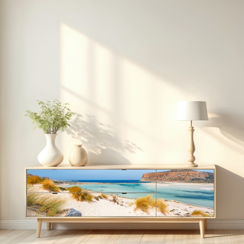 Repositionierbarer Aufkleber lagune Balos, Kreta: türkisser traum – Wallnifity® Repositionierbarer Aufkleber lagune Balos, Kreta: türkisser traum – Wallnifity®