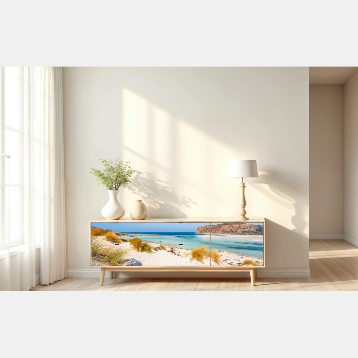 Repositionierbarer Aufkleber lagune Balos, Kreta: türkisser traum – Wallnifity® Repositionierbarer Aufkleber lagune Balos, Kreta: türkisser traum – Wallnifity®