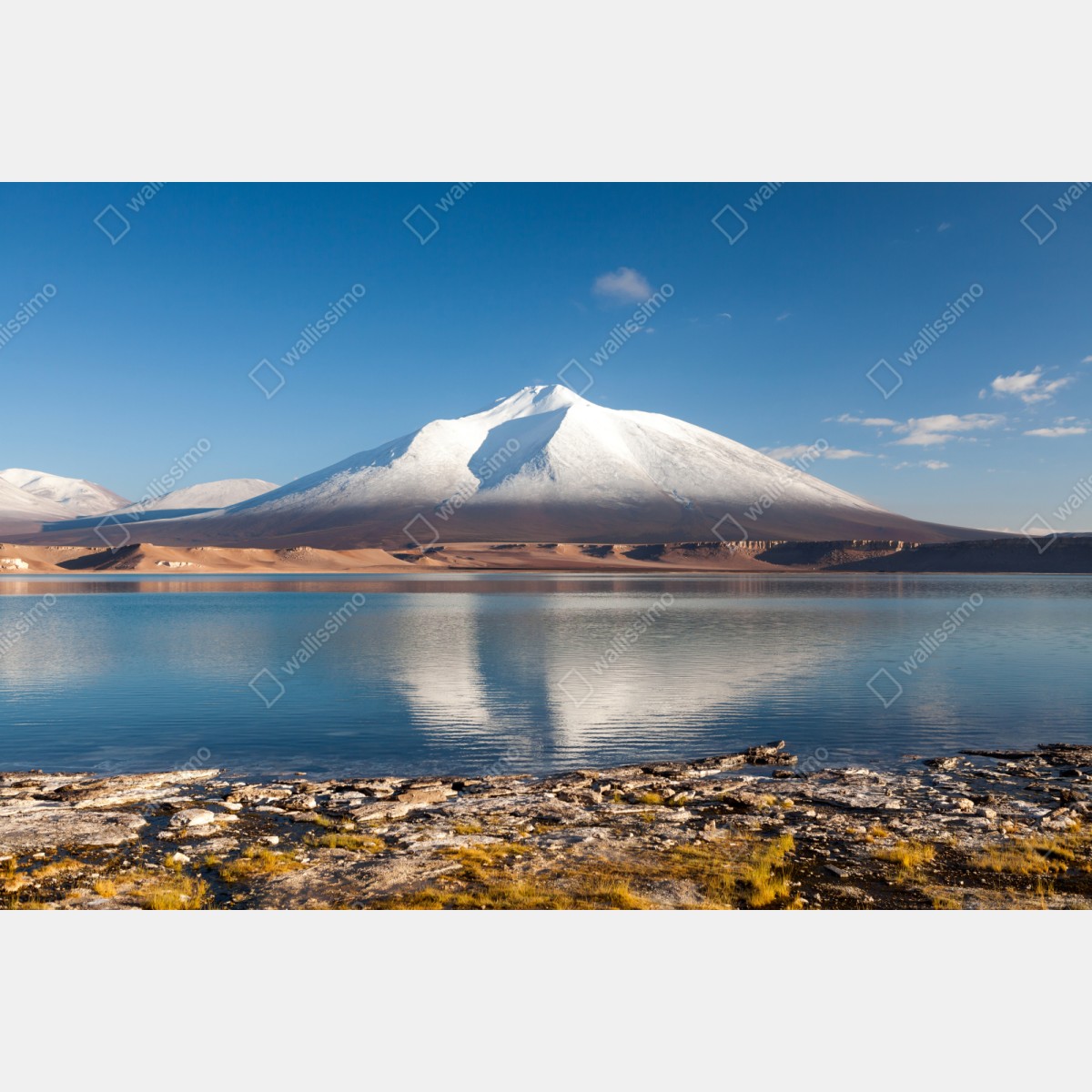 Repositionierbarer Aufkleber Laguna Verde spiegelung in Atacama – Wallnifity® Repositionierbarer Aufkleber Laguna Verde spiegelung in Atacama – Wallnifity®