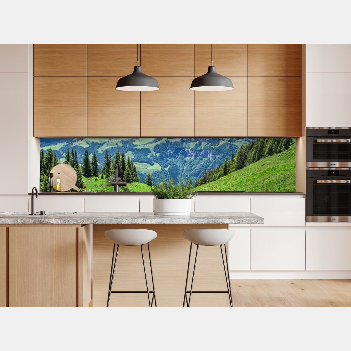 Repositionierbarer Aufkleber alpine panorama über Engelberg, Schweiz – Wallnifity® Repositionierbarer Aufkleber alpine panorama über Engelberg, Schweiz – Wallnifity®
