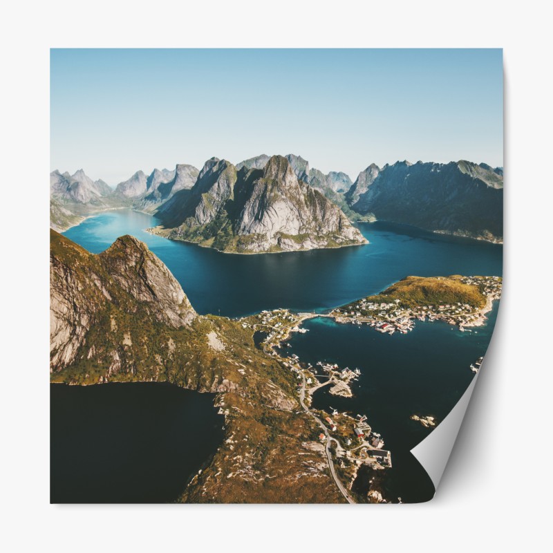 Repositionierbarer Aufkleber märchenschloss in den Alpen – Wallnifity®