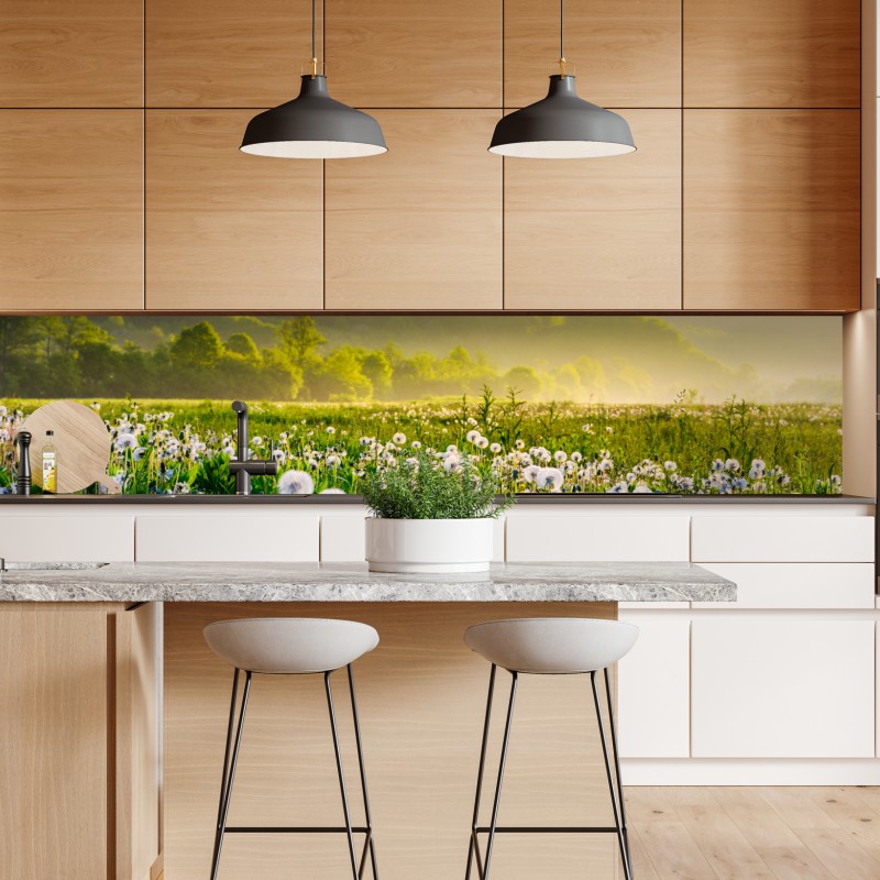 Repositionierbarer Aufkleber kirschblütenallee im frühling – Wallnifity®