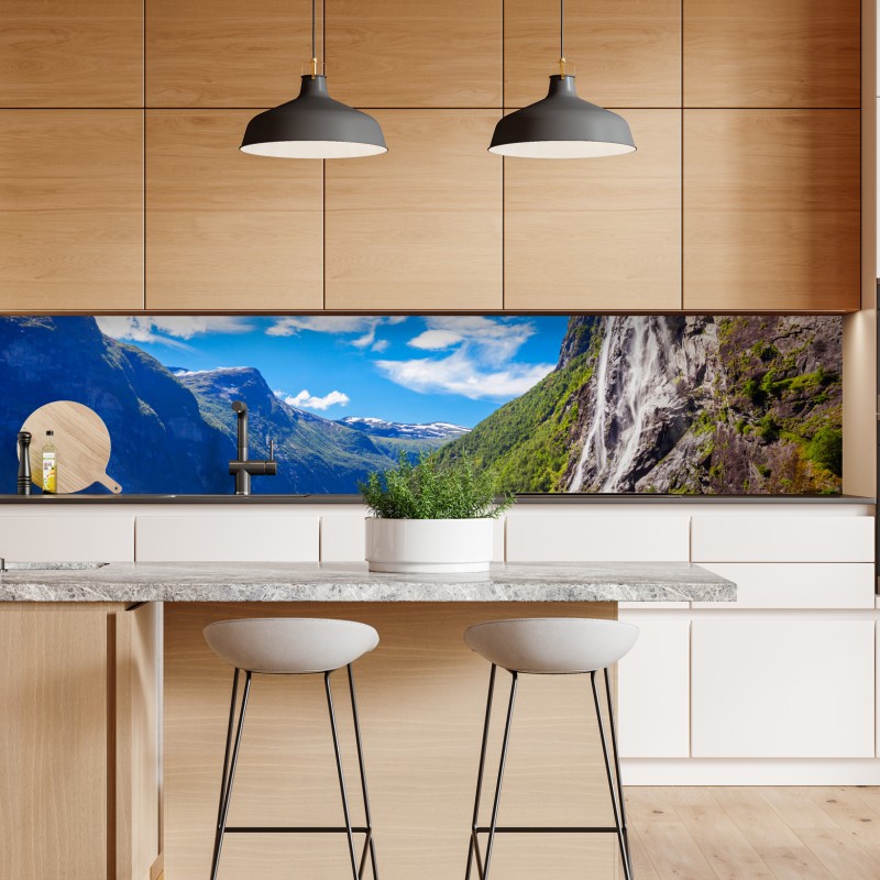 Repositionierbarer Aufkleber türkisfarbene lagune aus der luft, Mauritius – Wallnifity®