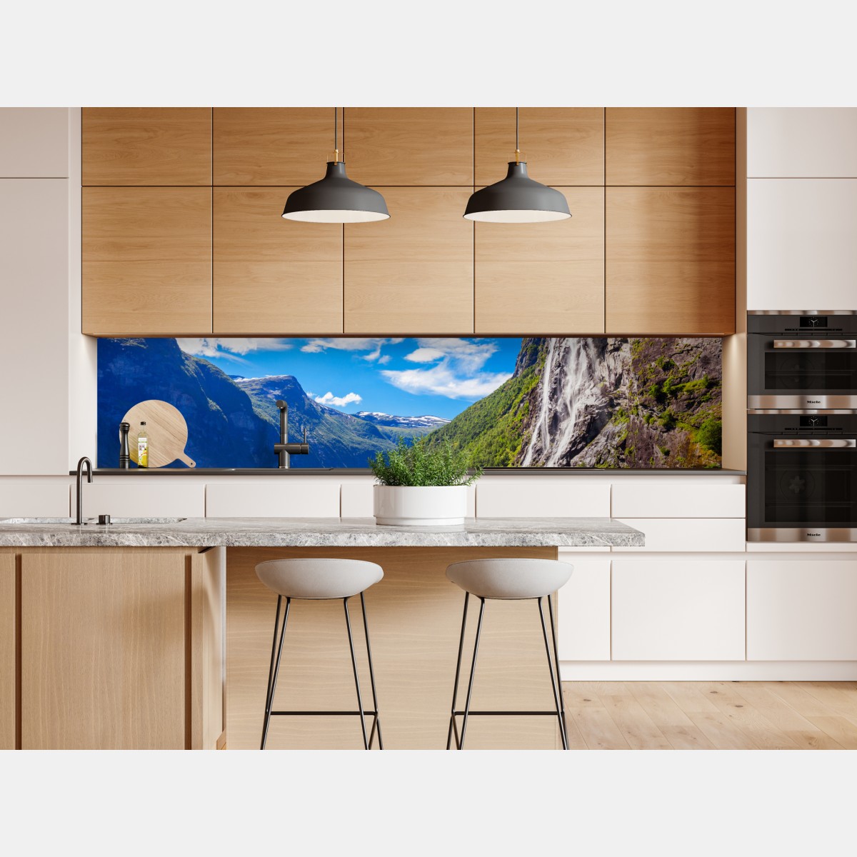 Repositionierbarer Aufkleber seven sisters wasserfall am Geirangerfjord – Wallnifity® Repositionierbarer Aufkleber seven sisters wasserfall am Geirangerfjord – Wallnifity®