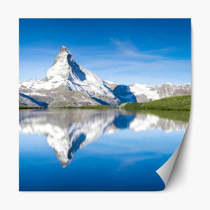 Repositionierbarer Aufkleber dramatische küstenklippen mit meerblick – Wallnifity®