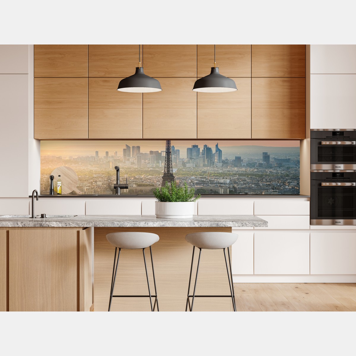 Repositionierbarer Aufkleber Paris stadtbild bei sonnenuntergang mit dem Eiffelturm – Wallnifity® Repositionierbarer Aufkleber Paris stadtbild bei sonnenuntergang mit dem Eiffelturm – Wallnifity®