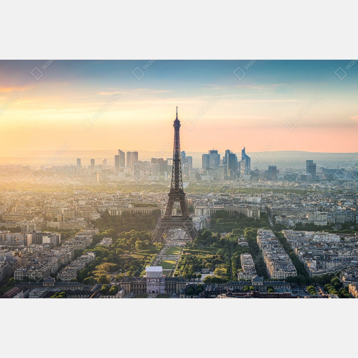 Repositionierbarer Aufkleber Paris stadtbild bei sonnenuntergang mit dem Eiffelturm – Wallnifity® Repositionierbarer Aufkleber Paris stadtbild bei sonnenuntergang mit dem Eiffelturm – Wallnifity®