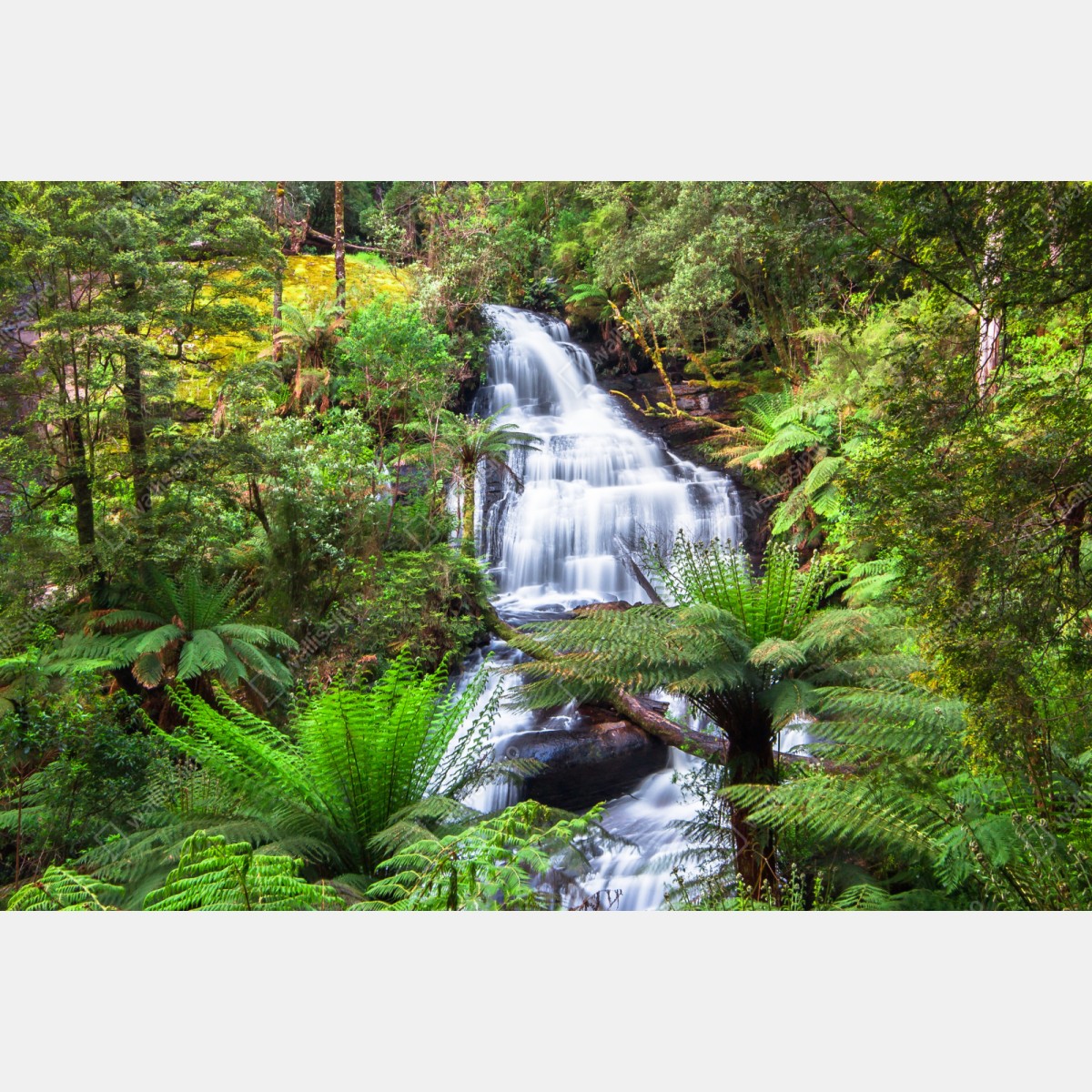 Repositionierbarer Aufkleber Triplet Falls wasserfall im Great Otway National Park – Wallnifity® Repositionierbarer Aufkleber Triplet Falls wasserfall im Great Otway National Park – Wallnifity®