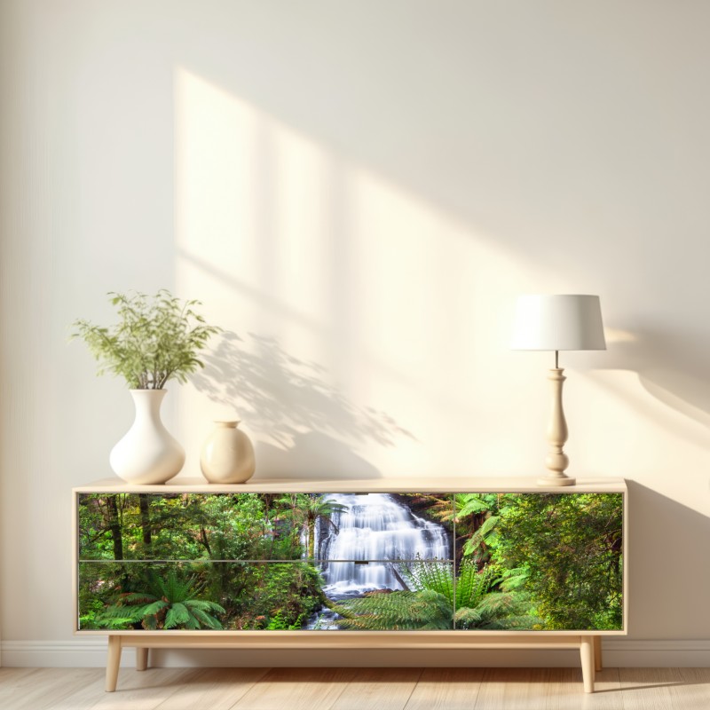 Repositionierbarer Aufkleber Triplet Falls wasserfall im Great Otway National Park – Wallnifity® Repositionierbarer Aufkleber Triplet Falls wasserfall im Great Otway National Park – Wallnifity®