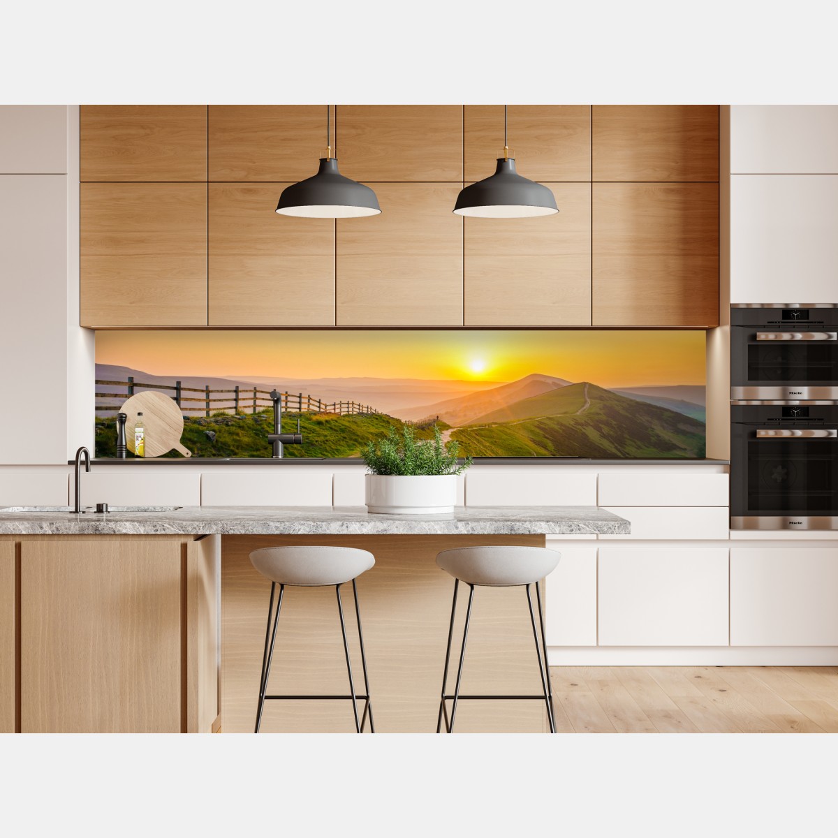 Repositionierbarer Aufkleber sonnenbeschienener gebirgskamm bei sonnenaufgang – Wallnifity® Repositionierbarer Aufkleber sonnenbeschienener gebirgskamm bei sonnenaufgang – Wallnifity®