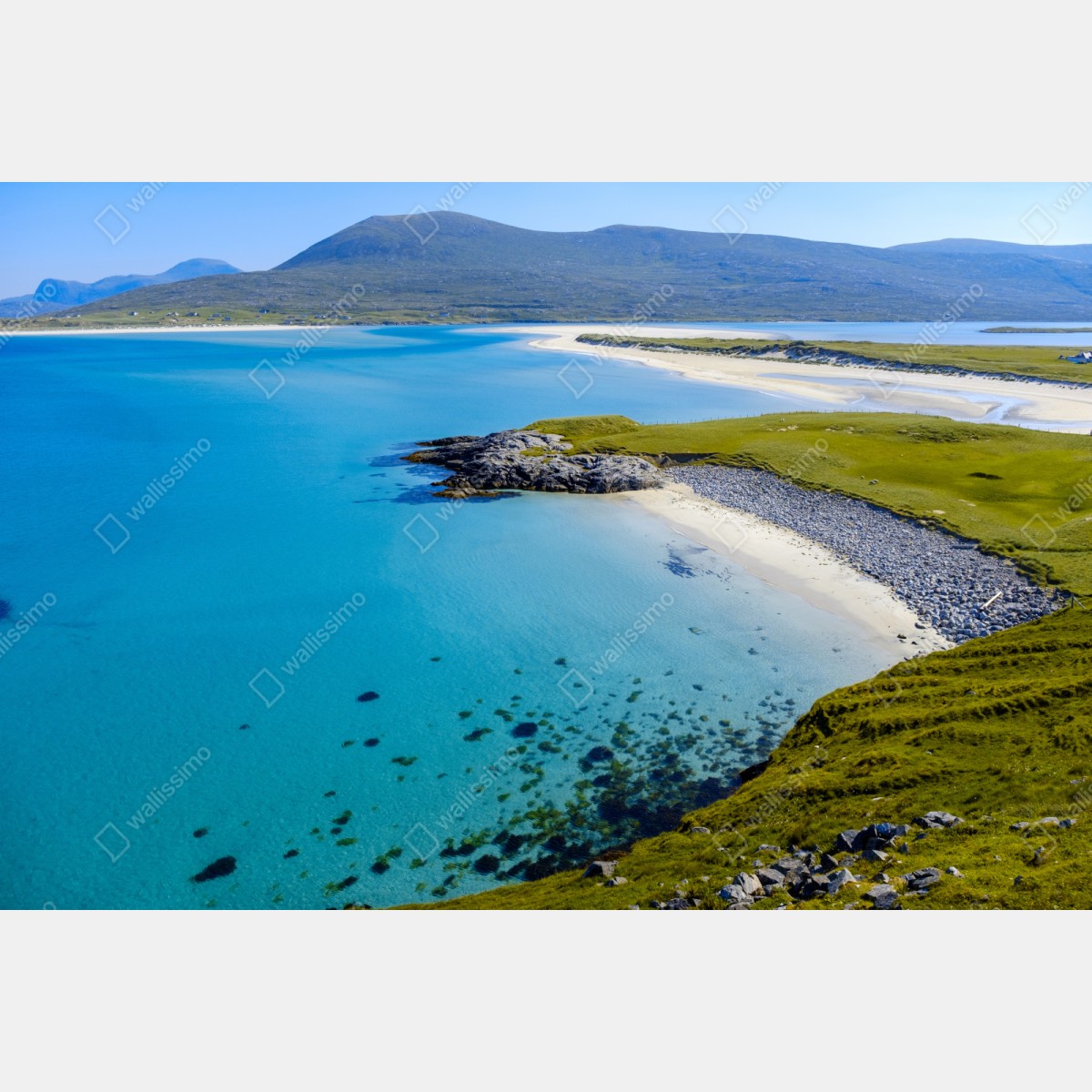 Repositionierbarer Aufkleber ruhige türkisfarbene strandlandschaft – Wallnifity® Repositionierbarer Aufkleber ruhige türkisfarbene strandlandschaft – Wallnifity®