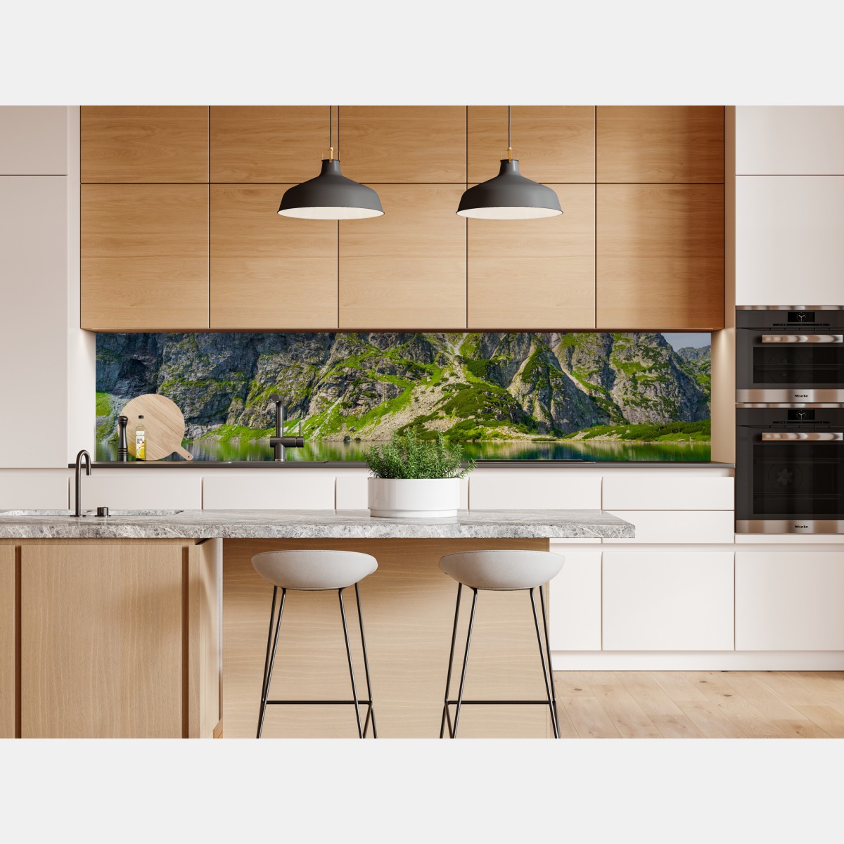 Repositionierbarer Aufkleber Czarny Staw bergreflexion – Wallnifity® Repositionierbarer Aufkleber Czarny Staw bergreflexion – Wallnifity®