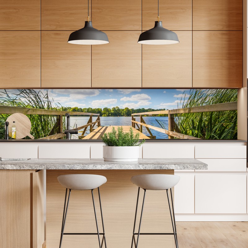 Repositionierbarer Aufkleber goldenes blattmuster nahtloses design – Wallnifity®