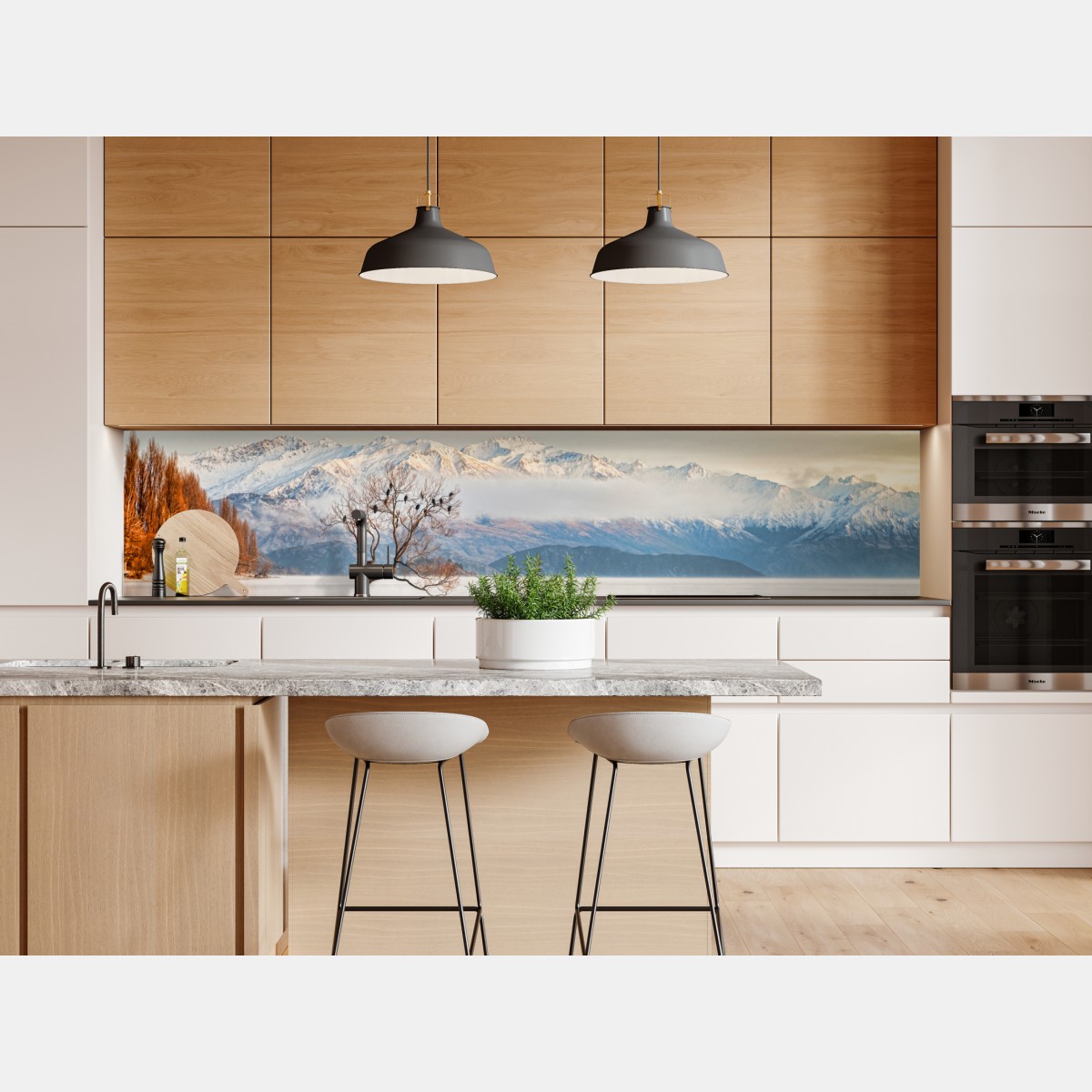 Repositionierbarer Aufkleber einsamer baum am see Wanaka – Wallnifity® Repositionierbarer Aufkleber einsamer baum am see Wanaka – Wallnifity®