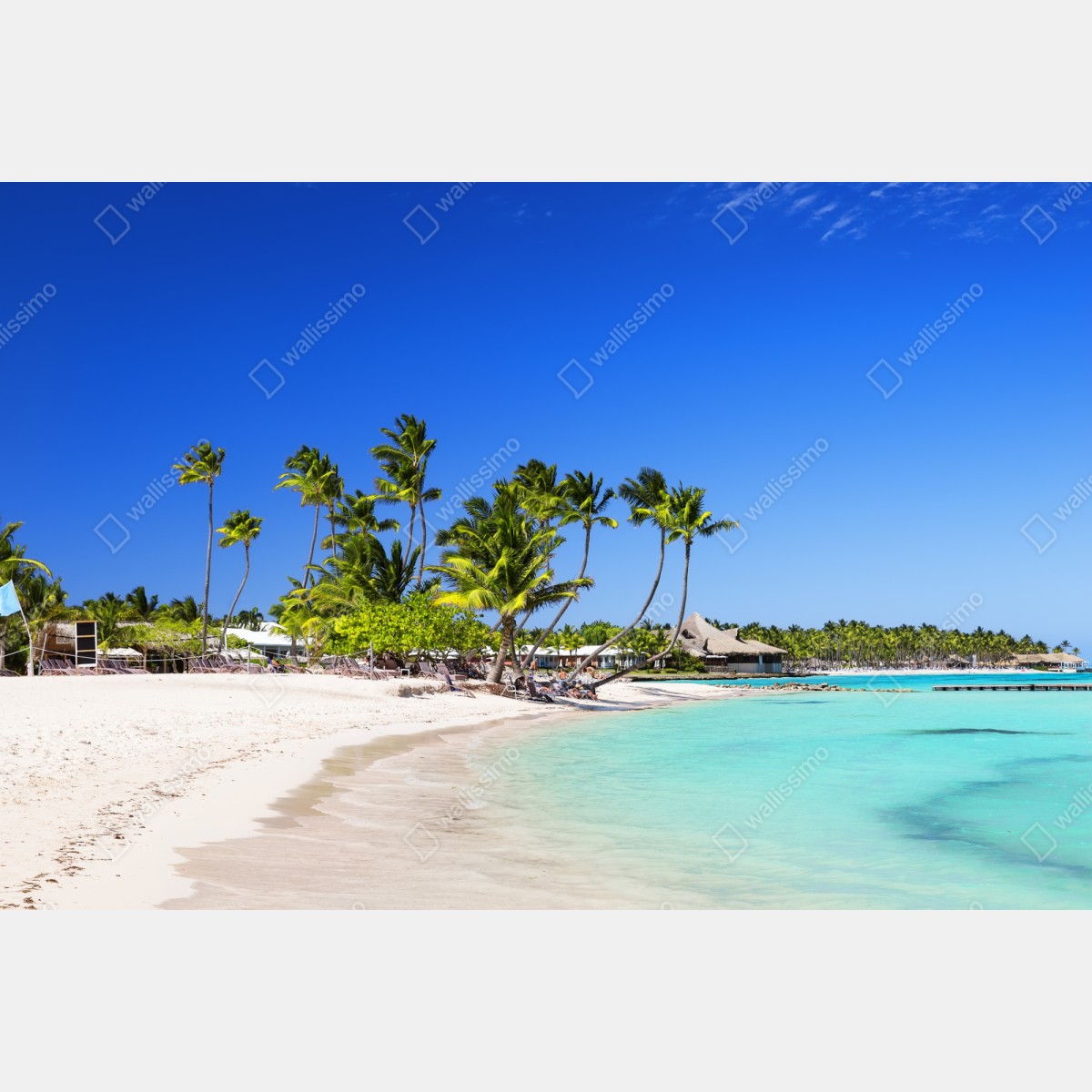 Repositionierbarer Aufkleber tropischer strand in Cap Cana – Wallnifity® Repositionierbarer Aufkleber tropischer strand in Cap Cana – Wallnifity®