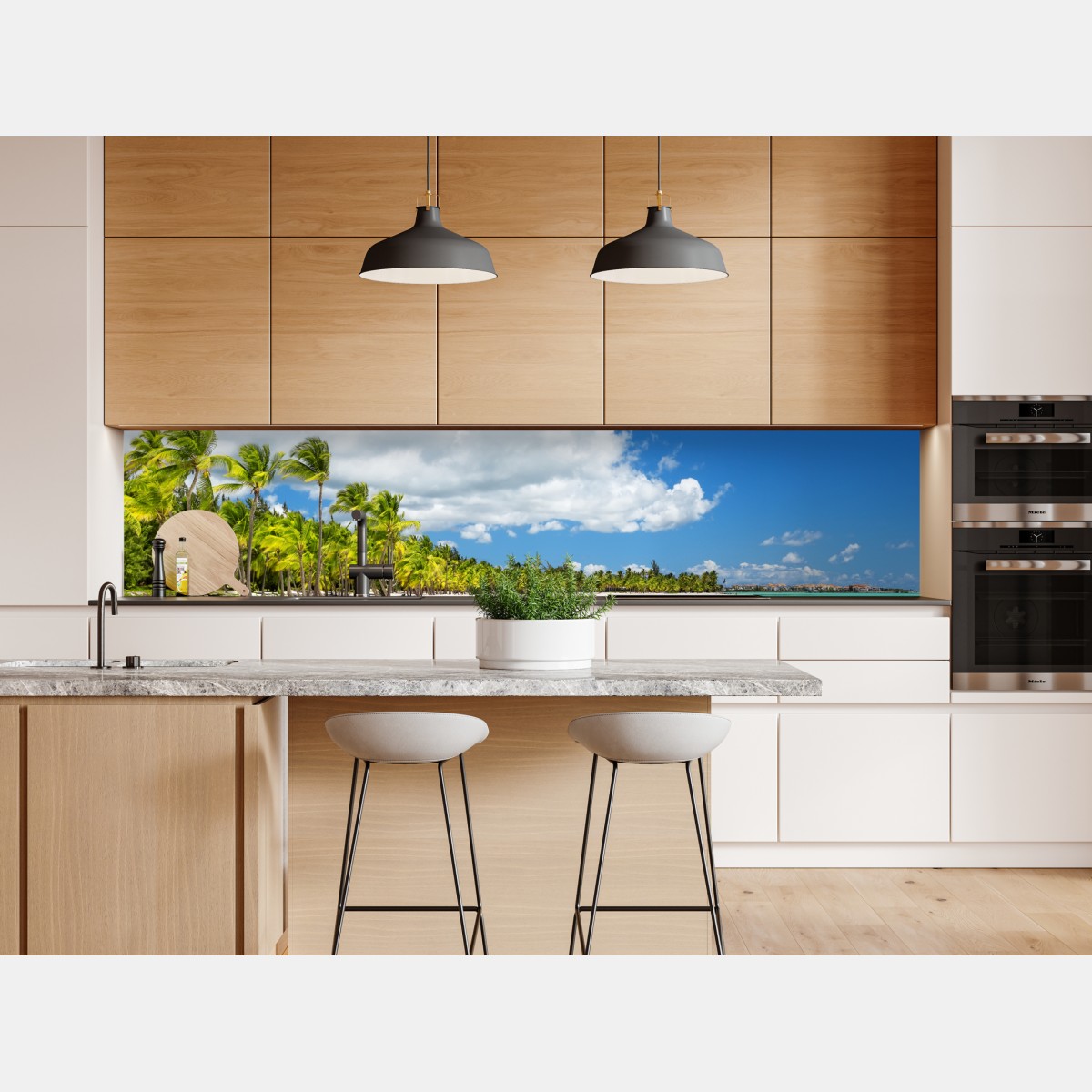Repositionierbarer Aufkleber tropischer strand in Punta Cana – Wallnifity® Repositionierbarer Aufkleber tropischer strand in Punta Cana – Wallnifity®