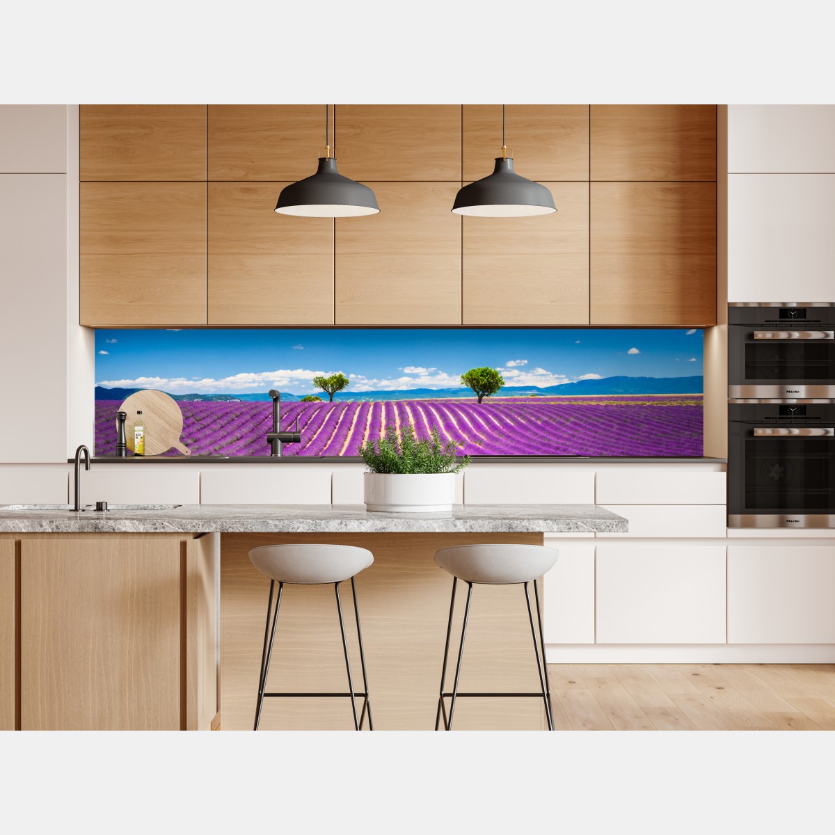 Repositionierbarer Aufkleber lavendelfelder in Provence – Wallnifity® Repositionierbarer Aufkleber lavendelfelder in Provence – Wallnifity®