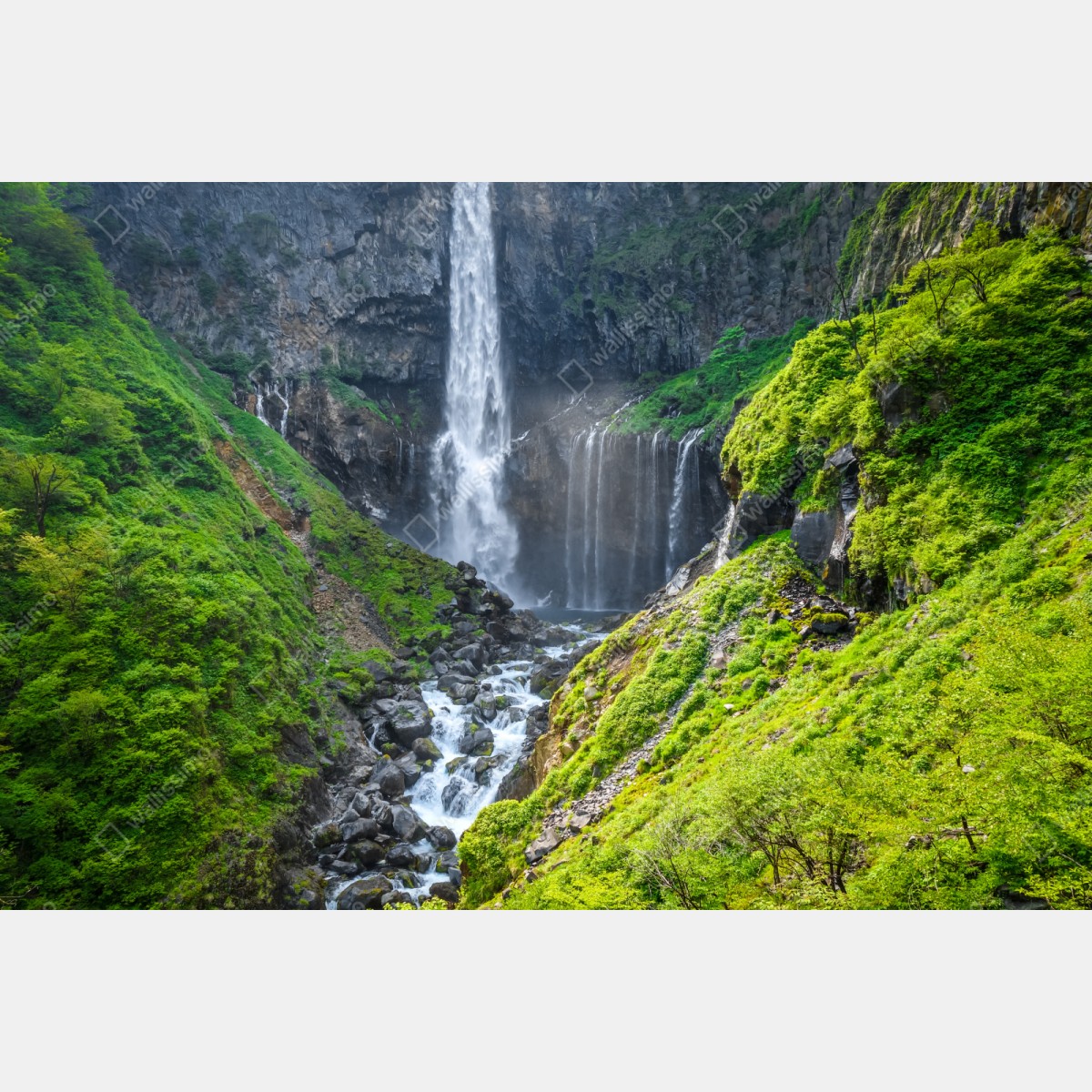 Repositionierbarer Aufkleber Kegon wasserfall Nikko landschaft – Wallnifity® Repositionierbarer Aufkleber Kegon wasserfall Nikko landschaft – Wallnifity®