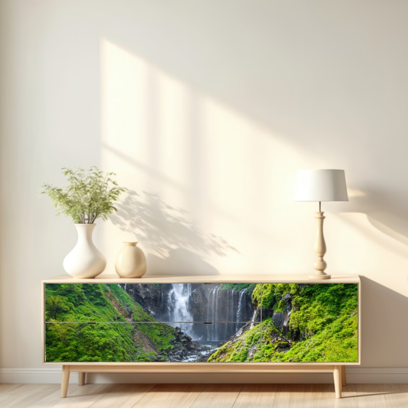 Repositionierbarer Aufkleber Kegon wasserfall Nikko landschaft – Wallnifity® Repositionierbarer Aufkleber Kegon wasserfall Nikko landschaft – Wallnifity®