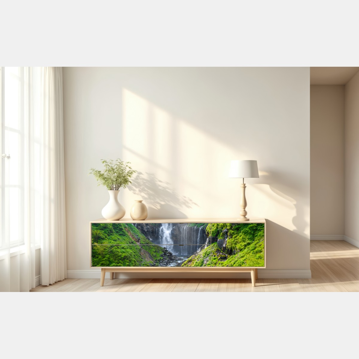 Repositionierbarer Aufkleber Kegon wasserfall Nikko landschaft – Wallnifity® Repositionierbarer Aufkleber Kegon wasserfall Nikko landschaft – Wallnifity®