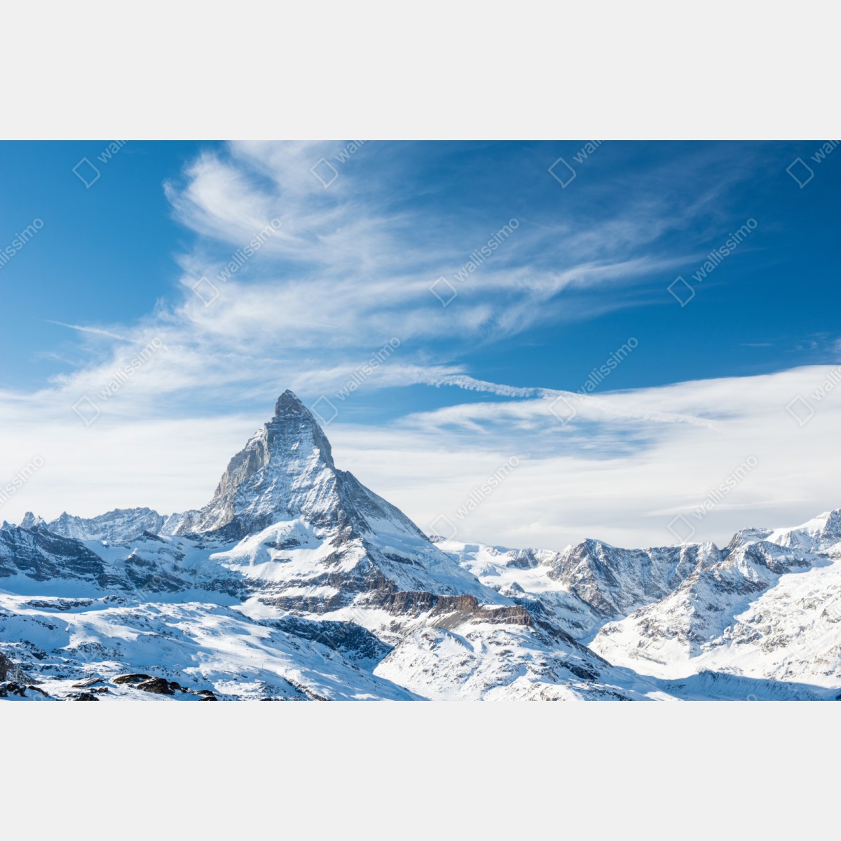 Repositionierbarer Aufkleber majestätischer alpiner gipfel in den Alpen – Wallnifity® Repositionierbarer Aufkleber majestätischer alpiner gipfel in den Alpen – Wallnifity®