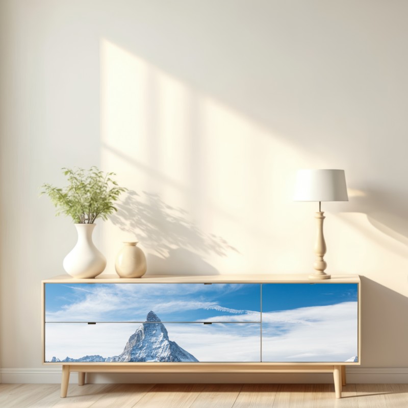 Repositionierbarer Aufkleber majestätischer alpiner gipfel in den Alpen – Wallnifity® Repositionierbarer Aufkleber majestätischer alpiner gipfel in den Alpen – Wallnifity®