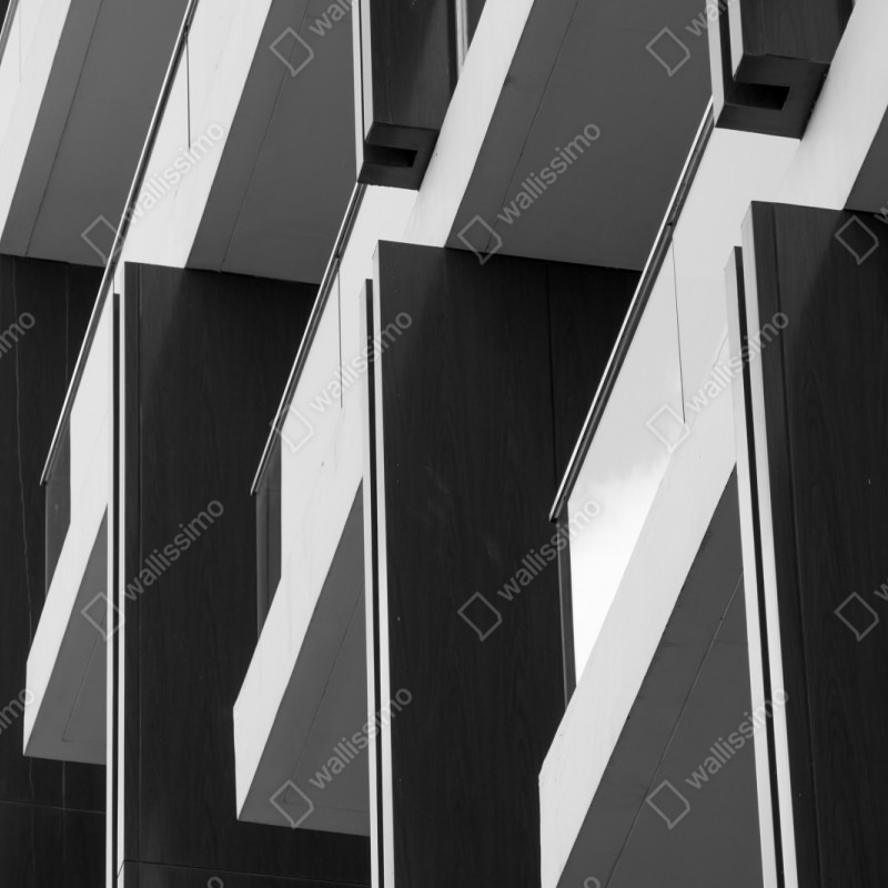 Repositionierbarer Aufkleber geometrischer rhythmus der balkone – Wallnifity® Repositionierbarer Aufkleber geometrischer rhythmus der balkone – Wallnifity®