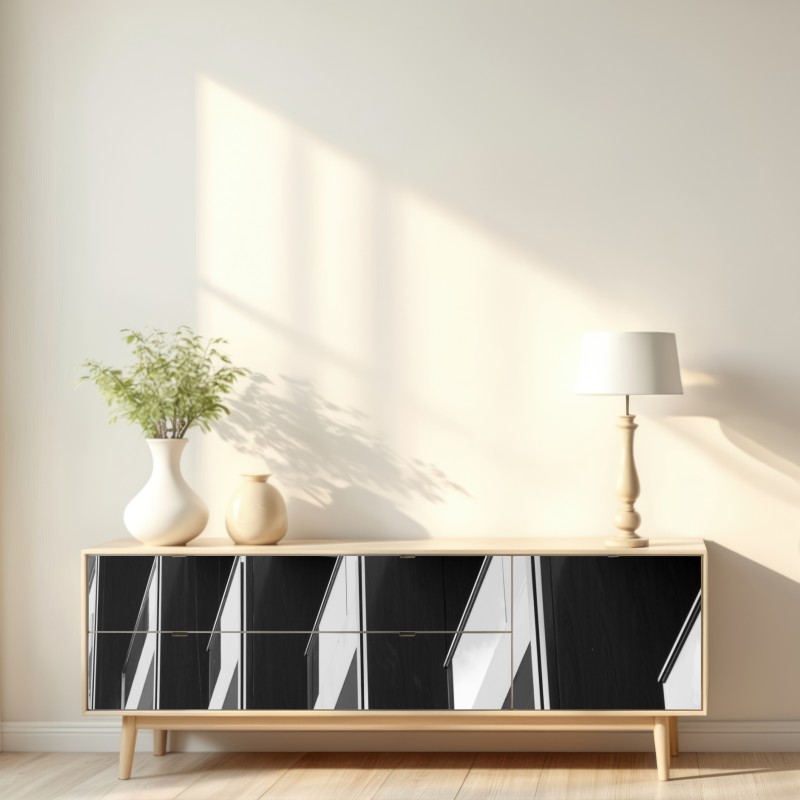 Repositionierbarer Aufkleber geometrischer rhythmus der balkone – Wallnifity® Repositionierbarer Aufkleber geometrischer rhythmus der balkone – Wallnifity®
