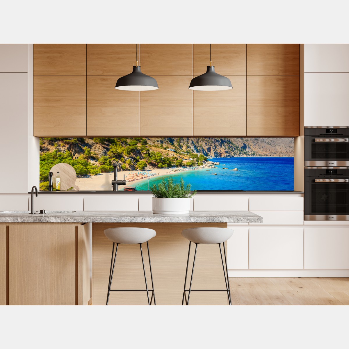 Repositionierbarer Aufkleber segelboot am Apella strand, Karpathos – Wallnifity® Repositionierbarer Aufkleber segelboot am Apella strand, Karpathos – Wallnifity®