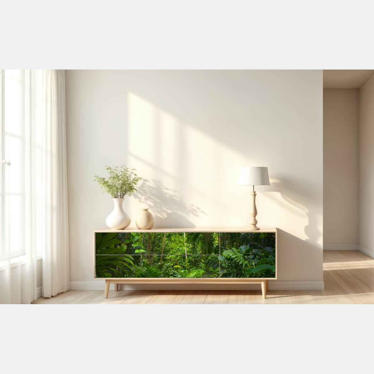 Repositionierbarer Aufkleber üppiger tropischer dschungel – Wallnifity® Repositionierbarer Aufkleber üppiger tropischer dschungel – Wallnifity®