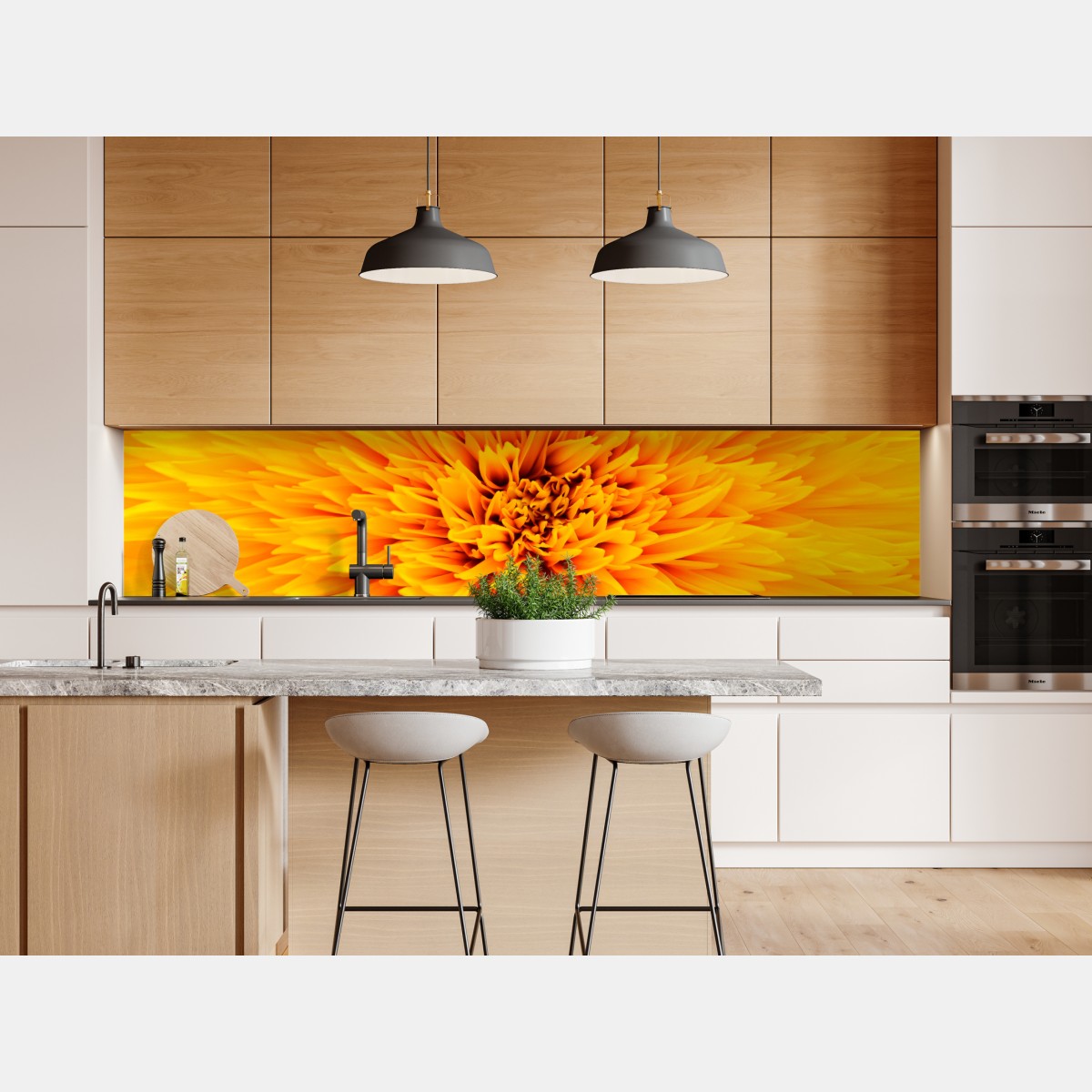 Repositionierbarer Aufkleber strahlende sonnenblume nahaufnahme – Wallnifity® Repositionierbarer Aufkleber strahlende sonnenblume nahaufnahme – Wallnifity®