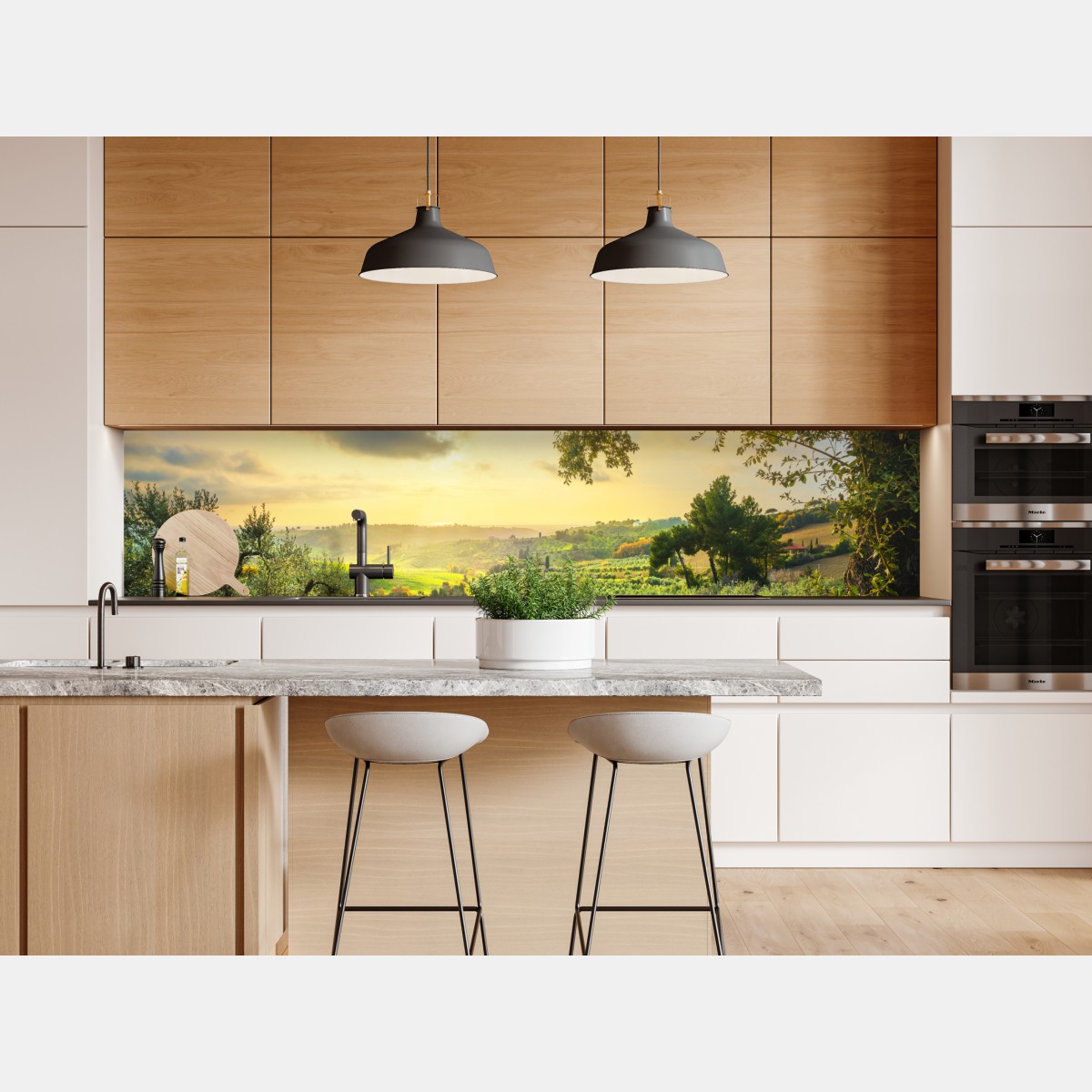 Repositionierbarer Aufkleber olivenhain bei sonnenuntergang in Maremma, Toskana – Wallnifity® Repositionierbarer Aufkleber olivenhain bei sonnenuntergang in Maremma, Toskana – Wallnifity®