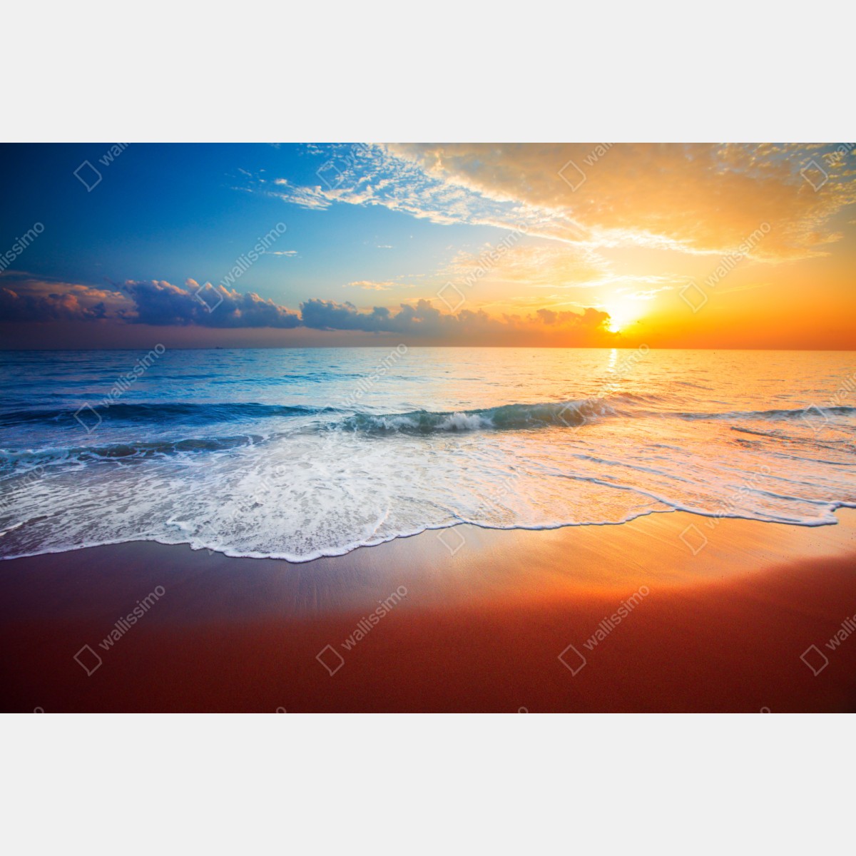 Repositionierbarer Aufkleber ruhiger sonnenuntergang über dem meer – Wallnifity® Repositionierbarer Aufkleber ruhiger sonnenuntergang über dem meer – Wallnifity®