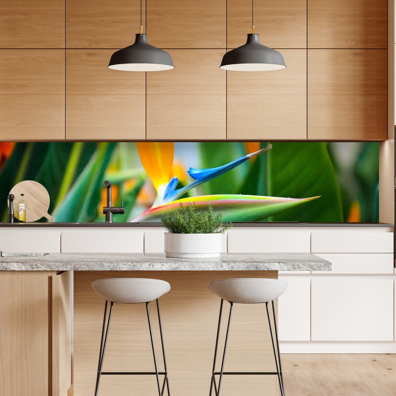 Repositionierbarer Aufkleber anmutige flamingos im flachen wasser – Wallnifity®