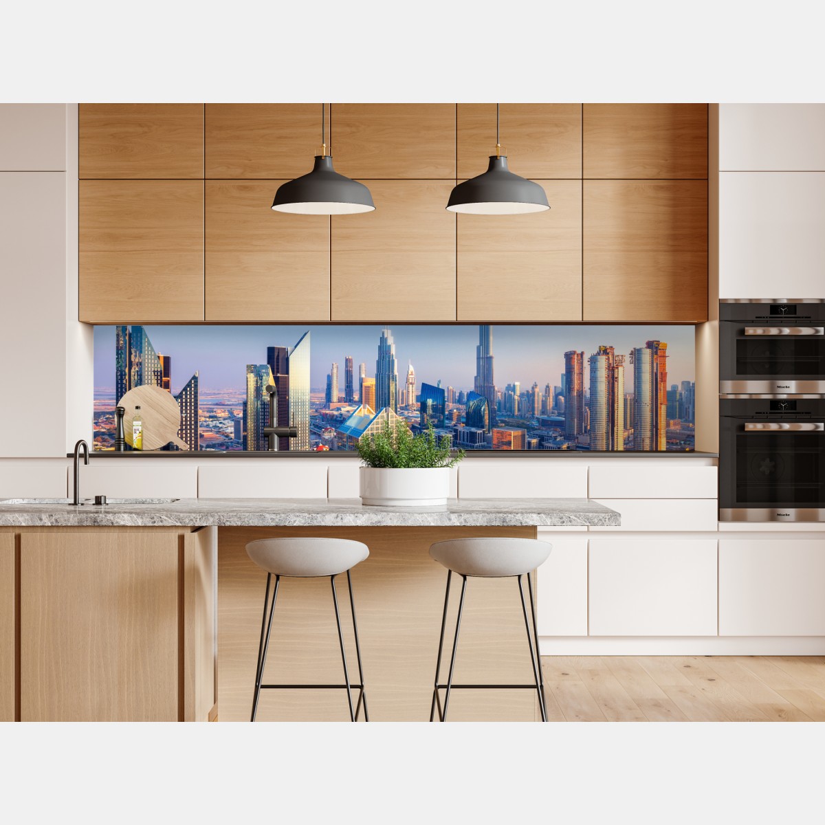 Repositionierbarer Aufkleber panorama Dubais mit Burj Khalifa bei sonnenuntergang – Wallnifity® Repositionierbarer Aufkleber panorama Dubais mit Burj Khalifa bei sonnenuntergang – Wallnifity®
